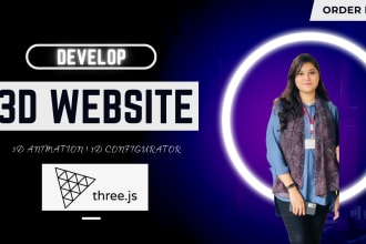 create 3d animated website with threejs for you