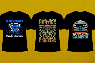 do custom typography t shirt and vintage bulk t shirt design