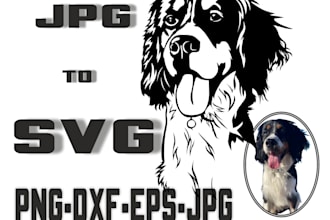 custom pet portrait svg
