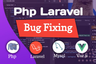 php laravel bug fix ,optimize or resolve any error