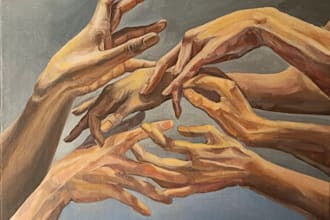 make an oil on canvas or acrylic painting