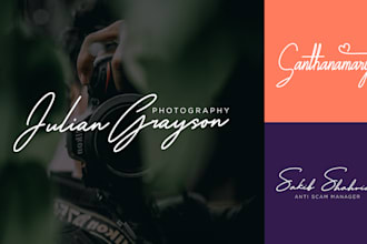 design and refresh real handwritten signature logo