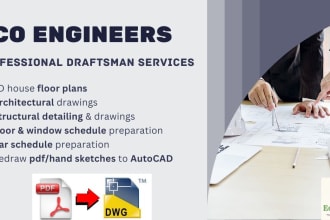 draw architectural, structural drawings in autocad and revit