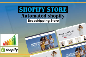 create shopify dropshipping store, build shopify website, shopify store design