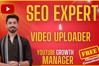 upload your youtube videos with seo optimization and channel growth manager