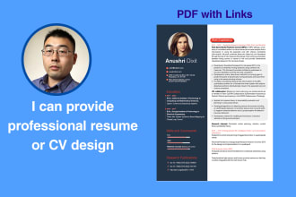 make professional resume design and CV design