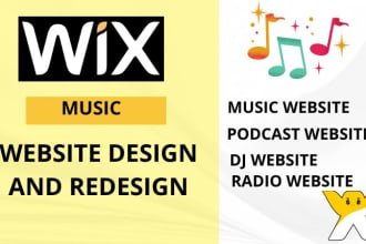 wix music create wix music website, artiste, site and wix podcast website design
