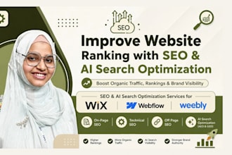 do website SEO optimization with ai search visibility for wix, webflow or weebly
