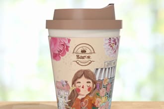 design unique paper cup and coffe cup