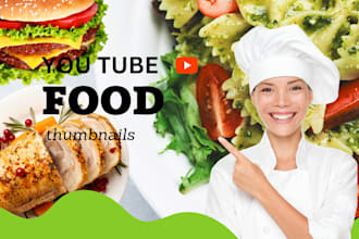 design cooking food and street food thumbnail in 3 hourse