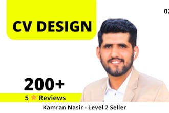 create a professional CV design or resume design