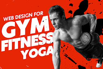 design gym website, fitness website, yoga or  trainer website