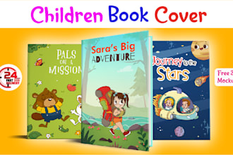 design storybook cover, colouring book cover and ebook cover