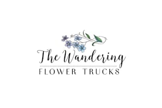 design beautifully extraordinary flower truck logo