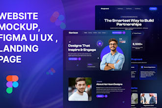 design website mockup,figma ui ux,landing page in figma