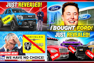 design eye catching youtube thumbnails for car, auto channel