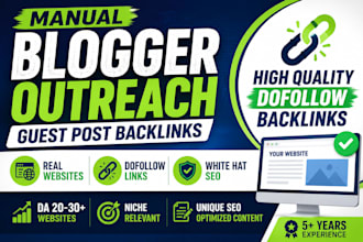 build high quality blogger outreach backlinks for SEO