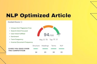 increase nlp score with neuron writer to optimize article
