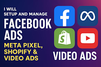 manage facebook ads meta pixel and shopify video campaigns