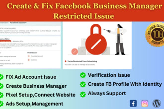 create and fix facebook business manager, ads account
