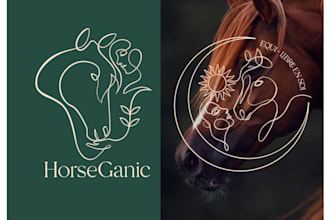 design minimalist feminine lineart and hand drawn logo
