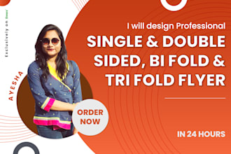 design professional, flyer, bifold and trifold brochure