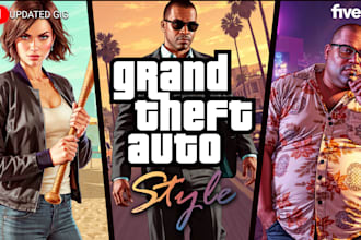 create grand theft auto v and gta vi style character images