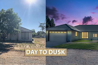 do virtual twilight or day to dusk conversion in 2 hours