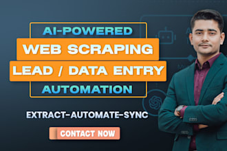 do ai web scraping, data automation workflows, lead gen, data entry automation