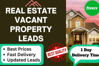 provide motivated vacant property real estate leads