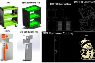 drawing in solid work and autocad for cnc laser cutting
