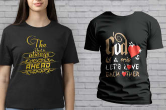 create typography christian centered t shirt designs