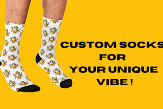 do a unique socks design tailored for you custom sock artistry