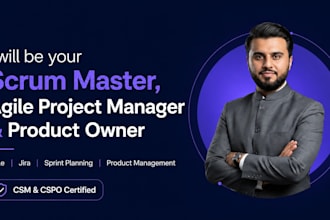 scrum master, agile project manager, and product owner