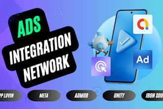 fix errors, integrate ads admob, unity ads, facebook, mopub ads in flutter app