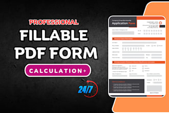 develop professional fillable PDF form creation