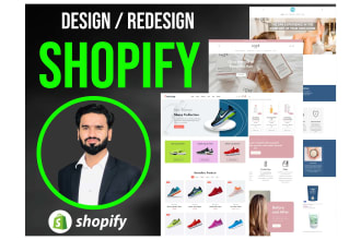 create shopify store design, shopify website design, shopify website redesign