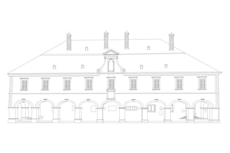draw detailed building line art and product line art