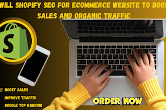 shopify SEO for ecommerce website to boost sales and organic traffic