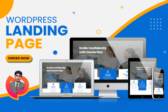build wordpress landing page, squeeze page, sales page, or one page website