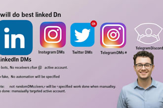 do the best   linkedin dms, twitter dms, telegram instagram dms, discord ig dms