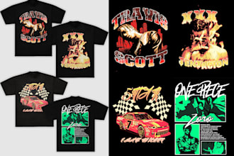 create custom streetwear graphic t shirt design