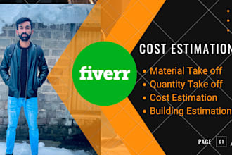 do cost estimation, material take off takeoff for all construction trades,mep