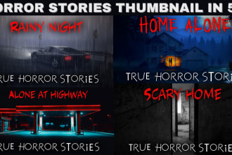 design scary thumbnail horror stories youtube thumbnails