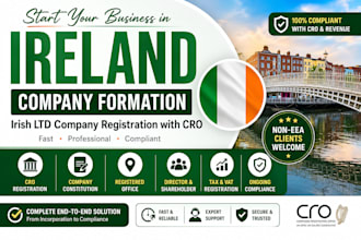 register an irish ltd company in ireland with cro and provide company formation