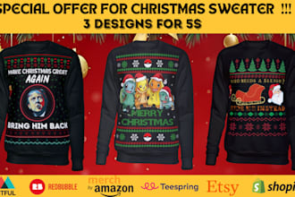 do unique ugly christmas sweater and sweatshirt design