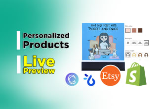 do teeinblue customily product personalizer shopify etsy print on demand store