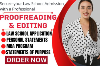 edit and proofread your law school personal statement and application in 24 hour