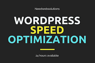 speed optimization and SEO your wordpress website