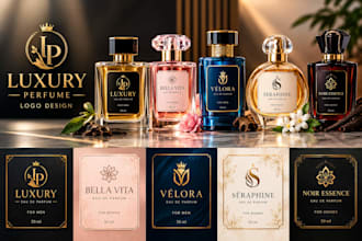 design a luxury perfume logo and premium fragrance branding